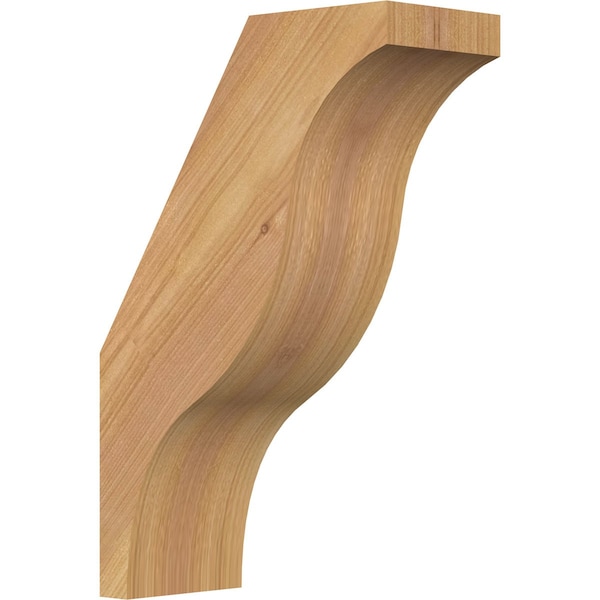 Ekena Millwork 3 1/2"W x 8"D x 12"H Funston Smooth Knee Brace, Western Red Cedar BRC04X08X12FST00SWR - main